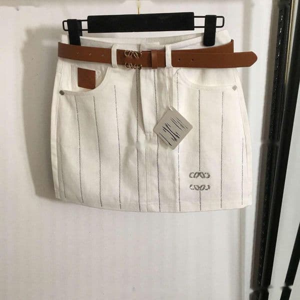 Skirts designer denim skirt women brand womens clothing summer dress fashion Broken drill stripe ladies Hip wrapped denim short skirt May 16