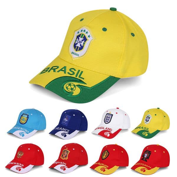 World Cup Football Summer Baseball Cap Pure Cotton Sun Hat Brazil Italy Netherlands Portugal Soccer Caps Sport Men Hats