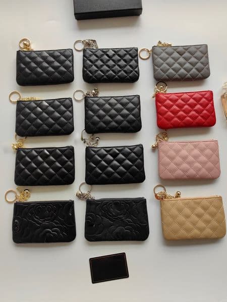 Designer Luxury Mini Bag Multi functional Card Bag Diamond Caviar Pattern Wallet Simple Fashion Women's Keychain Short Wallet Business