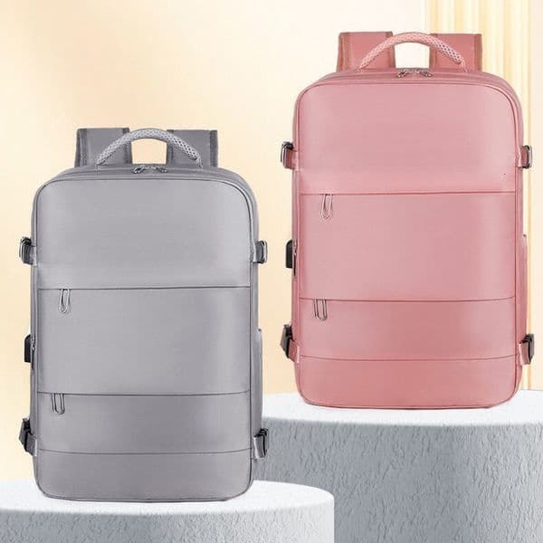 Women Large Capacity Business Trip Boarding Luggage Fashionable Computer Bag Multi-Compartment Travel Backpack Men