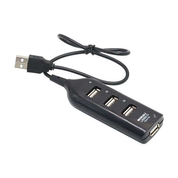 4 Port USB 2.0 Hub High Speed Data Splitter Expander Adapter For Laptop PC Mac Desktop Mouse Keyboard Plug Play Black Bulk Wholesale