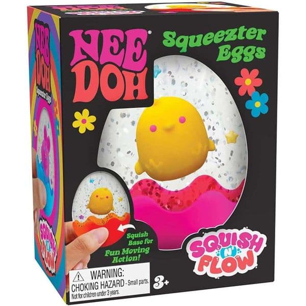 Schylling NeeDoh Squeezter Egg Sensory Squeeze Toy Cute Character Inside 25