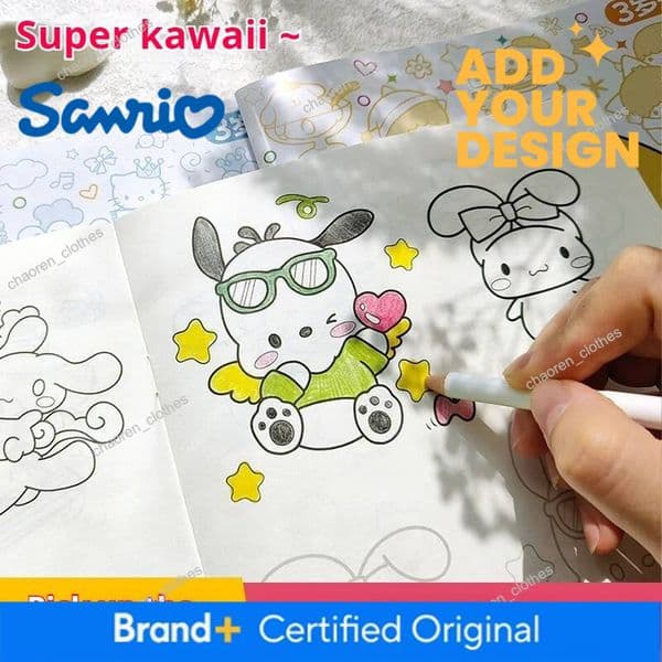 New Sanrio Kuromi Painting Notebook Children's Sketching Coloring Copy Notebook Elementary School Cartoon Anime Line Draft