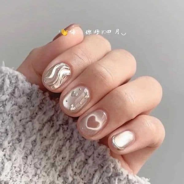 10pcs Love Cat Eye Handmade Press on Nails Simple Fake Nails False Nails Short Artificial Nail Uas Postizas X260411 X260411