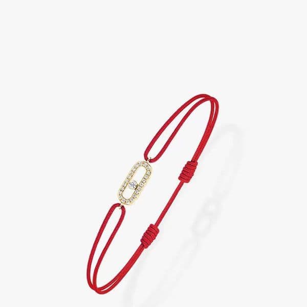 Luxury Mesi woven bracelet with crystal lucky 3 beads slide designer charm bracelets bangle for women jewelry