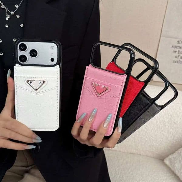 17 Pro Max Phone Case Designer Card Pocket iPhone Case With for iPhone 16 ProMax Cases Apple 15 14 13 12 Plus Cell Phone Cases Leather Mobile Cover