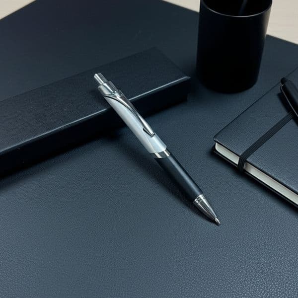 Durable 0.5mm Ink Tip Ballpoint Pens - Stylish Metallic Finish
