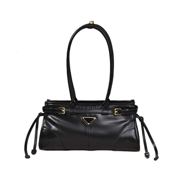 Top quality bonnie bag soft lux designer bag shoulder bag handbag classic enameled metal triangle 10a genuine leather luxury womens bag 42cm 38cm 32cm 23cm 95V3