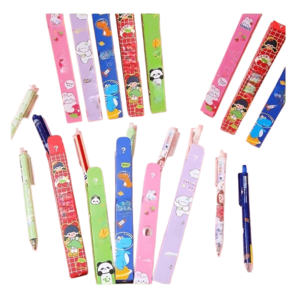 Creative cartoon click-action neutral pen, high aesthetic small gift, cute and inspiring stationery