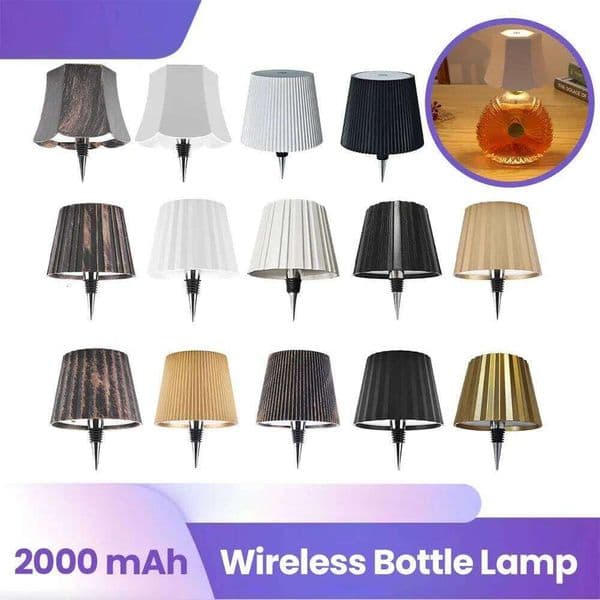 Wireless Bottle Table 3-color and Stepless Dimming Lamp 2000mAh Desk Lamps Bar Atmosphere Night Lights