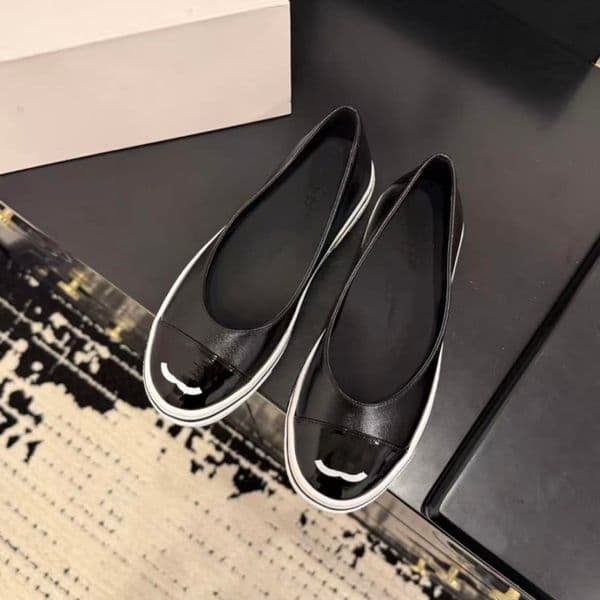 Paris Designer shoes Luxury Ballet Flats Handmade Elegant StyleWomen Patent Leather Casual Shoes
