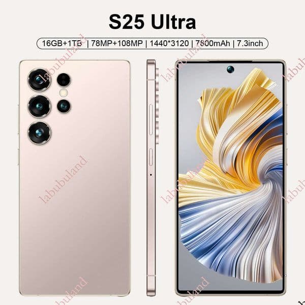 TK's popular S25 Ultra smartphone, true 4G, 6+64GB, square screen 7.3inch smart foreign trade phone wholesale