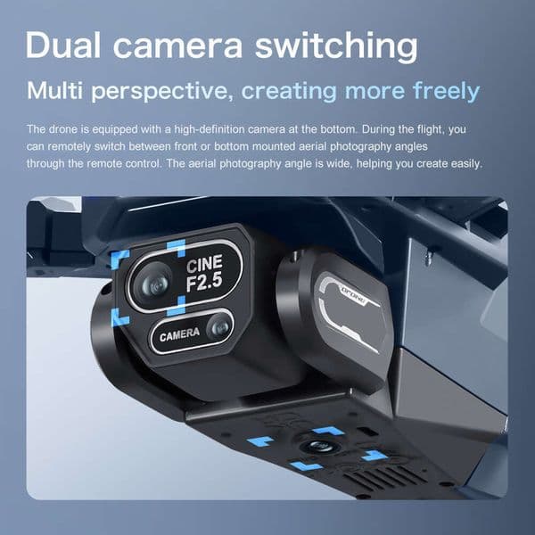GT8 With Remote Control, Screen, High-Definition Aerial Photography, Brushless Obstacle Avoidance Quadcopter Toy Airplane Drone Kuhangxin S6