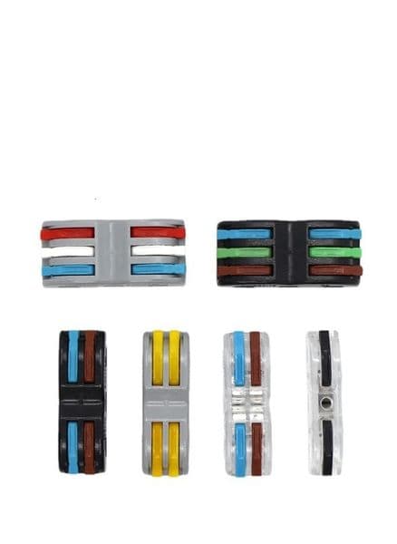 Transparent Quick SPL-212LT-222 Blue-Orange Handle Lighting Wiring Terminal Connector