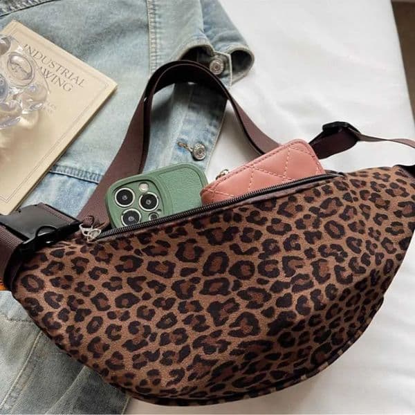 AutumnWinter Fashion Womens Leopard Print Chest Bag Crossbody Trendy Sporty Multifunctional Waist Packs bolsa 260402