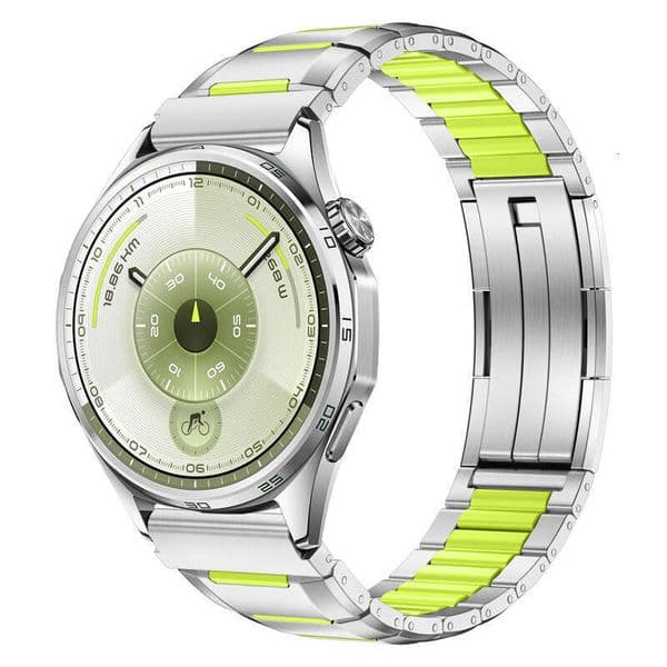 Suitable for Huawei 5G textured rubber steel-inlaid GT6 Pro watch strap, 22mm universal