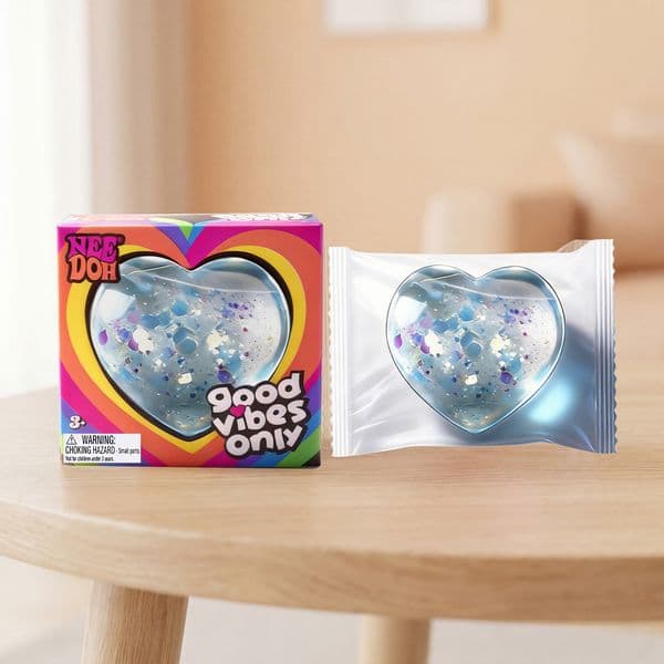 NeeDoh heart-shaped gold powder with a soft and comfortable touch, quick rebound, cute and compact design, portable palm toy wholesale