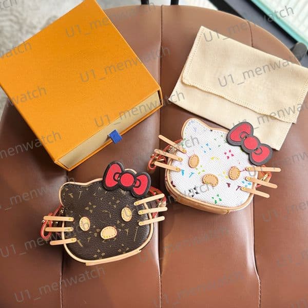 Luxury Bag Charm kitten Key Holder Designer Keychain Wallet Co ch For Women Leather Bags Keyring Stylish Keychains Hangings Mini Tote Coin Purse