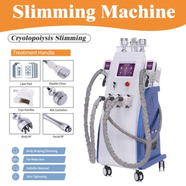 Professional Cryolipolysis Fat Freeze Slimming Body Sculpting Machine 2 Cryo Handles Cavitation Lipolaser Rf Salon Equipment 155
