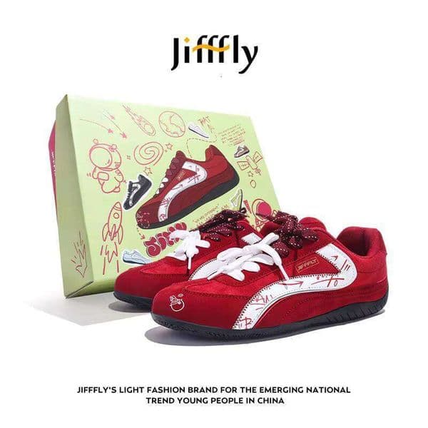 Jifffly red training shoes 2026 summer new retro casual shoes, labor protection shoes, waterproof designer shoes shoes, pink and blue