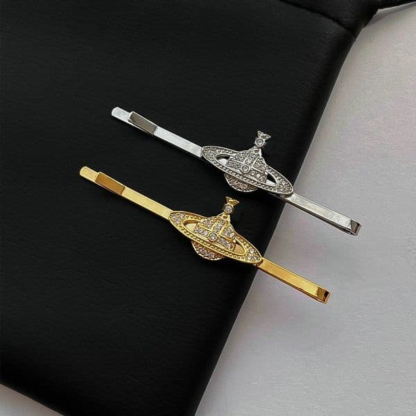 Fashion Shiny Rhinestone Metal Alloy Hair Clips for Women Accessories Simple Gold Silver Color Hairpins Girls Hairgrips Designer Jewelry