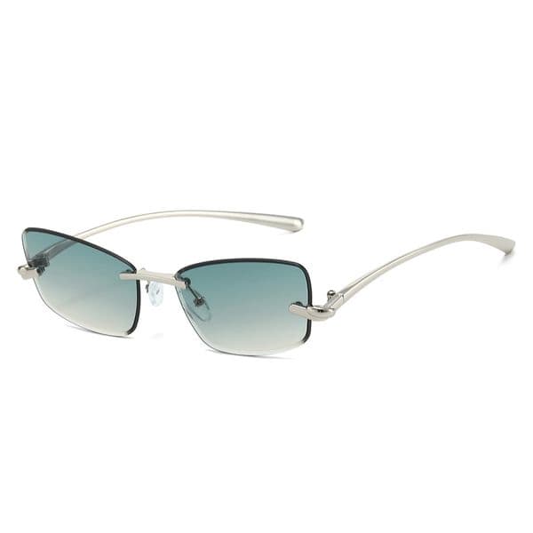 2026 New Paris Runway High-End Women's Rimless Cat-Eye Comfortable Avant-Garde Sunglasses Celebrity Style Trendy Shades