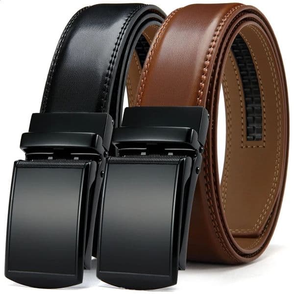 DOOPAI Mens Leather Belt Multiple Colors Automatic Available Belts Leisure Fashion Ratchet for Men Pants Waistband 260414