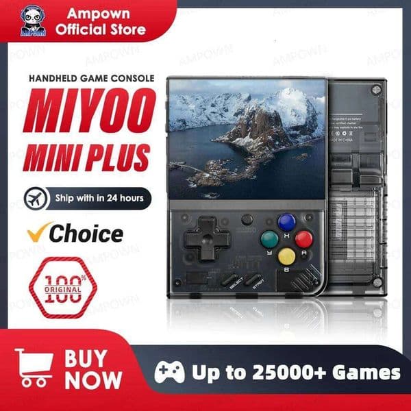 MIYOO Mini Plus Portable Retro Handheld V2 Mini+ IPS Screen Classic Video Game Console Linux System Children's Gift 26Y0415