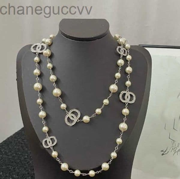 Designer 20style Newest Brand Necklace for Women Sweater necklace Brand Diamond Pearl Pendant Necklaces Chokers Wedding Christm Festival Jewelry Gifts