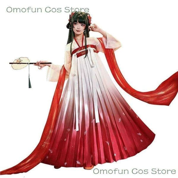 Mao Maomao Cosplay The Apothecary Diaries S2 Anime Costume Red Suit Wig Roleplay Ancient Traditional Dress Hanfu Sanfen