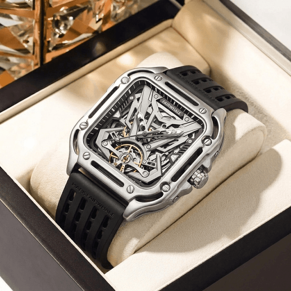 Mark Fairwhale Cool Men's Wrist Watches Silicone Strap Waterproof Fashion Top Automatic Mechanical Watch for Men6530