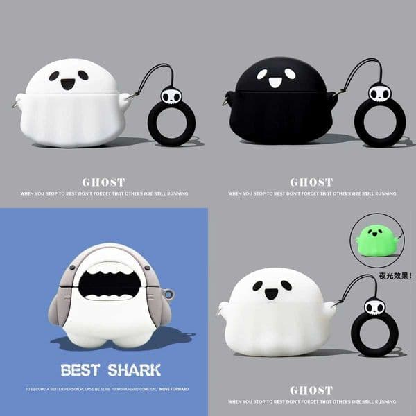 For Sony WF-1000XM5 Case 3D Cartoon Shark Cute Silicone Soft Shockproof headset Case Protective Cover For Sony WF-1000XM5 Funda S26415