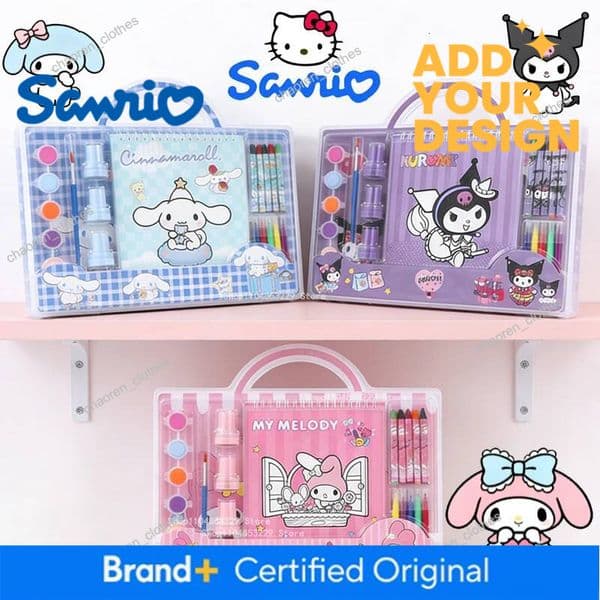 Sanrio Kuromi, My Melody, Cinnamoroll, Kids Stamp & Drawing Set, Back-to-School Stationery Gift Set
