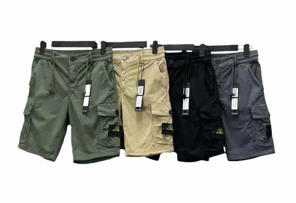 summer men's shorts Fashion cargo large pocket stone loose casual outdoor label compass logo quarter pants High quality comfortable fashionable versat H8jG#