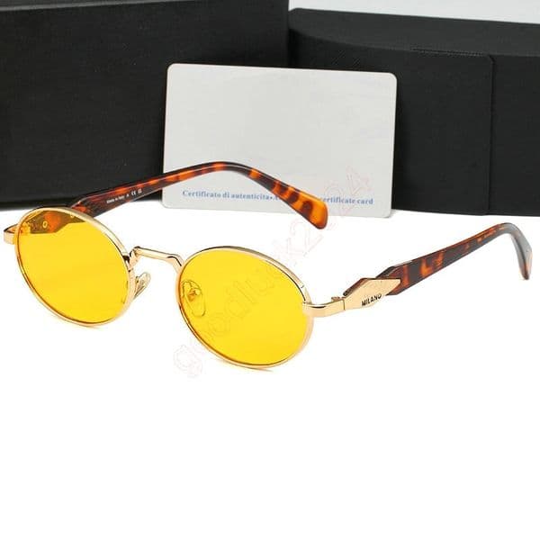 Classic Oval Designer Sunglasses Women's Vintage Sunglasses Men's Casual Fashion Glasses Small Frame Luxury UV400 Sunglasses