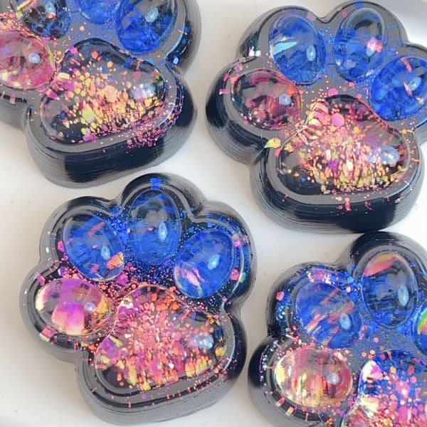 Shiny Aurora Cat Paw Squishy High Value Crystal Fidget Toy Anxiety Relief Vent Toy BY SEA