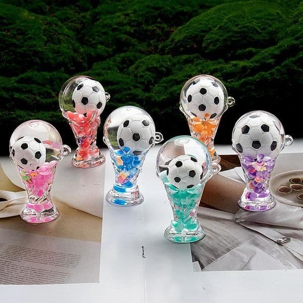 BY AIR FEDEX/UPS/DHL World Cup Liquid Floating Keychain For Football Fans Creative Sand Art Acrylic Keychain With Moving Sand Decorative Carabiner Charm