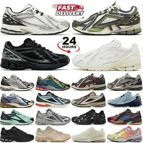 Designer Running Shoes 1906r Protection Pack Mens Sneakers Silver Black White Metallic Gold Leather Top Quality Womens Trainers size 36-47