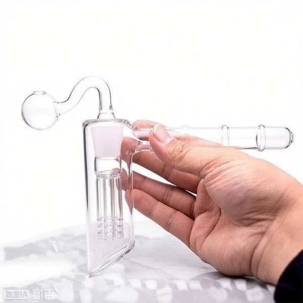 Wholesale Travel 18mm Female Creative Hammer Shape Glass Smoking Pipe Oil Burner Glass Water Pipes Bubbler Dry Herb Tobacco Smoke bong Bubble