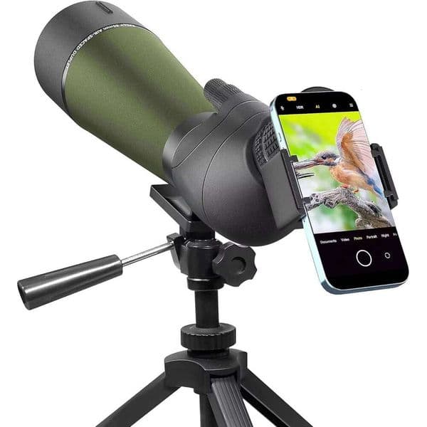 REH 20-60x80 HD Waterproof Telescope BAK4 Outdoor Monocular Birdwatching Spyglass for Camping with Dual Focus System 80mm FMC Lens 26W0418