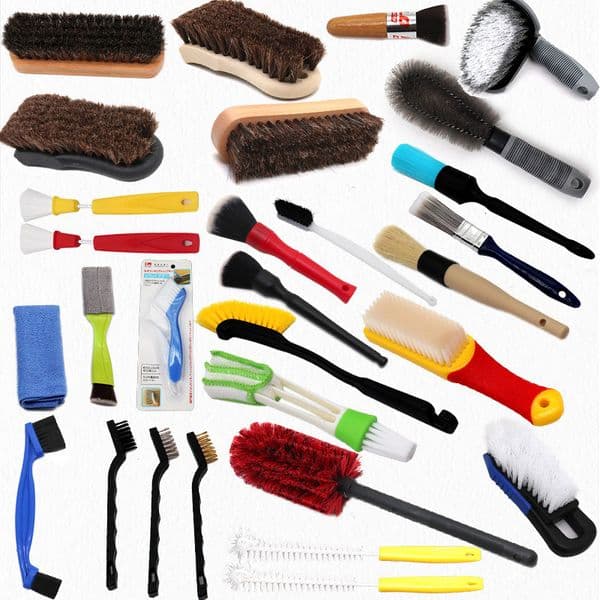 Car Detailing Cleaning Tool Set Engine Grille Tire Rim Interior Floor Mat Air Vent Brush