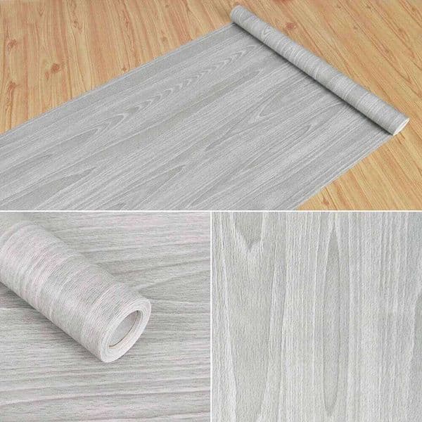 40cm Decorative moisture-proof anti fouling self-adhesive wallpaper wood grain background wall bedroom kitchen floor sticker.