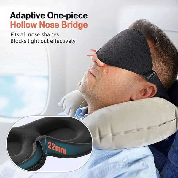 Sleep Side Sleepers, Eye Mask Sleeping Light Blocking with Adjustable Elastic Strap for Flight Naps, travel essentials