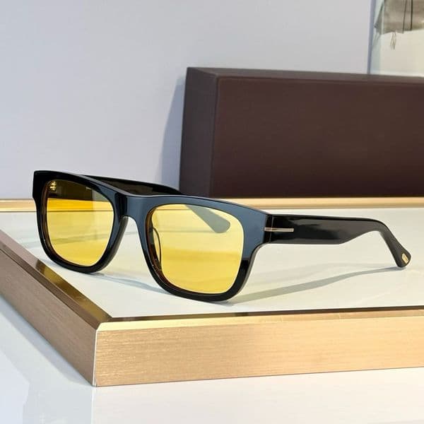 Black Squared Sunglasses for Men Women 100% UV Protection Black Lens Glasses Eyewear - Anti-Reflective Shades for Travel, Beach, Outdoor