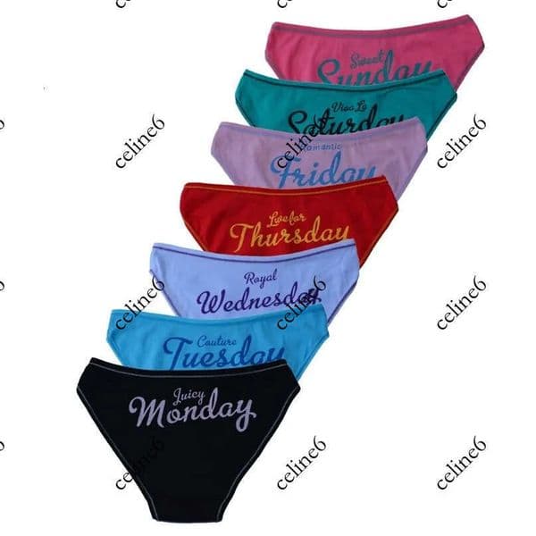 FUNCILAC 7 Pcs/Lot Women Underwear Cotton Every Weekdays Sexy Ladies Panties Knickers Briefs Lingerie for Size:M L XL XXL 220425