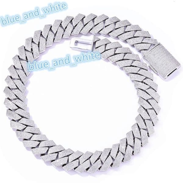 Hip Hop Custom 25mm Six Row Moissanite VVS Diamond Cuban Chain Mens Necklace Trendy Accessory