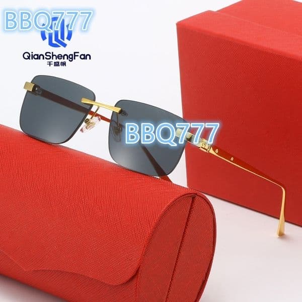 New Frameless square Sunglasses Mens European American Fashion UV400 Business Casual Glasses Myopia Wholesale