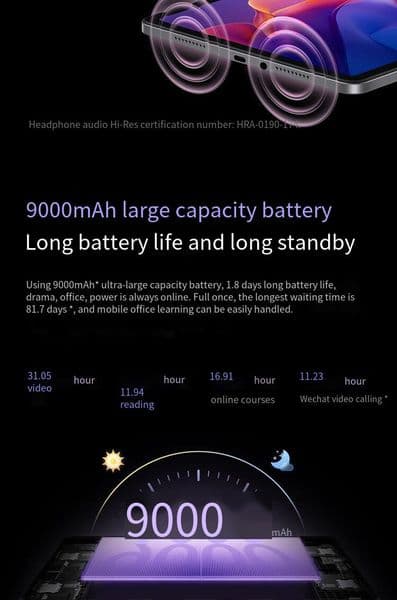Original Xiaomi Redmi Pad 2 Tablet PC 8GB RAM 128GB ROM Octa Core MTK G100-Ultra Xiaomi HyperOS 11" 90Hz 2.5K Screen 9000mAh 8.0MP Notebook Pads Computer Eye Protector
