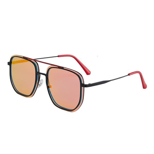 7565 ins trendy personalized frameless sunglasses men, colorful lenses for driving, stylish sun protection eyewear