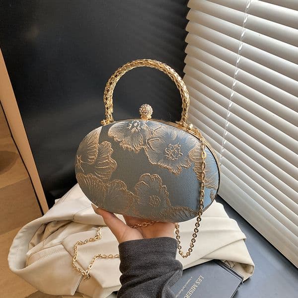 Bestseller New Chinese-Style Trendy Chain 2025 New Handbag Ethnic Style Floral Shoulder With Tassels Women's Crossbody Bag Ddmytues